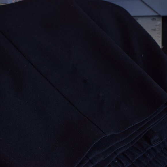 Vintage 90s Navy Poly/Rayon/Spandex Flat Front Trousers |‎ 29 waist - Picture 8 of 9